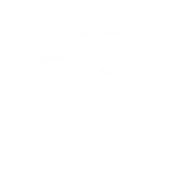 White line art icon on black of a person with a thumbs-up next to three stars in Yorba Linda.
